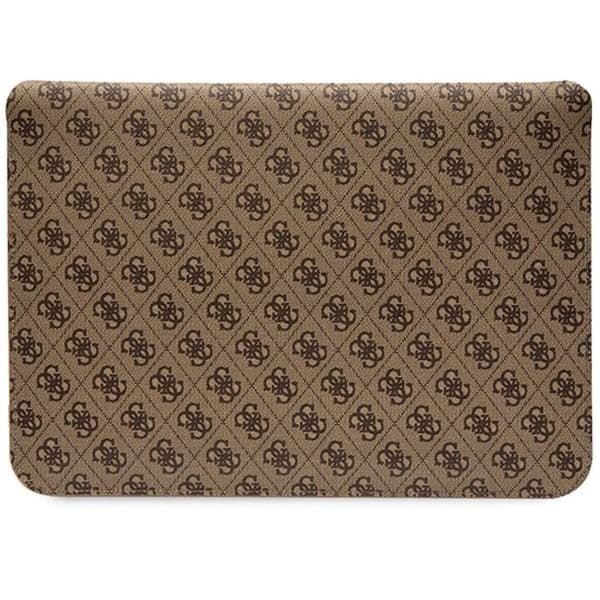 Guess Datorfodral 14" Stripe Metall Logo - Brun