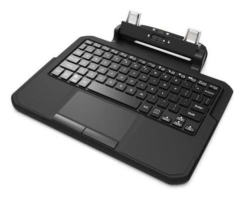 Zebra - Tangentbord - 2-i-1 - med pekplatta - bakgrundsbelyst - docka - QWERTY - Amerikansk engelska - tangentbrytare: Scissor-Switch