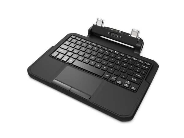 Zebra - Tangentbord - 2-i-1 - med pekplatta - bakgrundsbelyst - docka - QWERTY - Amerikansk engelska - tangentbrytare: Scissor-Switch