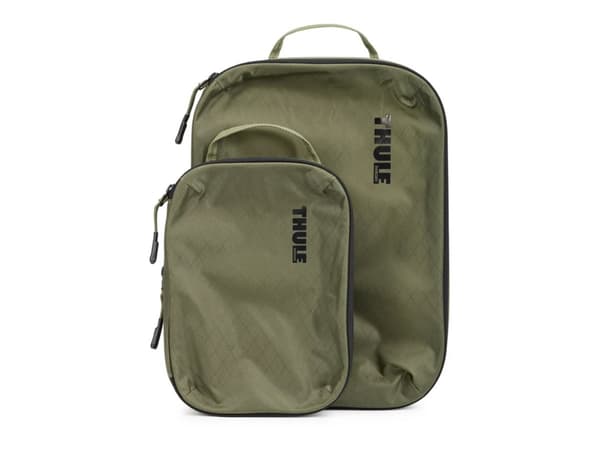 Thule - Organizing bag set for clothes - small/medium - 100D ripstop nylon - dempet grønt