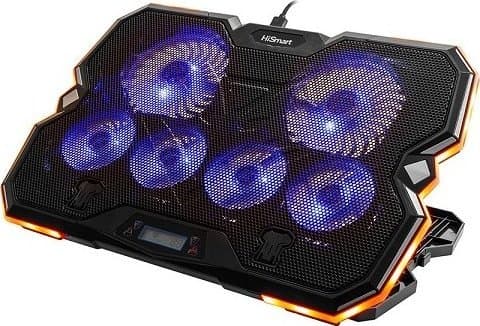 Podstawka chłodząca Hismart Laptop-kjølestativ HISMART, med 6 RGB-vifter, 5 posisjoner