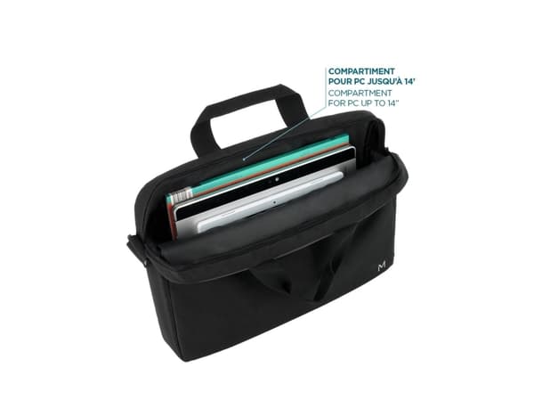 Mobilis The One Essential - Notebook-väska - toppladdning - 11" - 14" - svart och grå