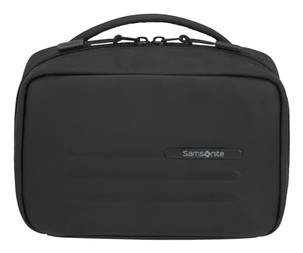 Samsonite Stackd Toilet Kit, Toalettveske, Polyuretan (PU), Resirkulert polyetylentereftalat (rPET), Sort, Monokromatisk, Glidelås, 220 mm