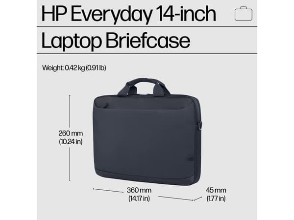 HP Everyday 14-inch Laptop Briefcase, Briefcase, 35.8 cm (14.1"), Shoulder strap, 420 g