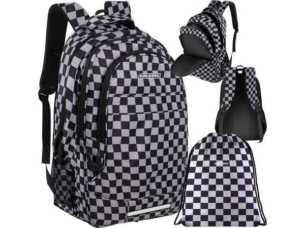 Kruzzel Ryggsekk 30L - sjakkbrett Kruzzel 24531