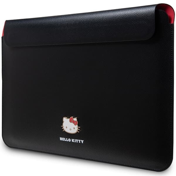 Hello Kitty Datorfodral 14" PU Metal Logo - Svart