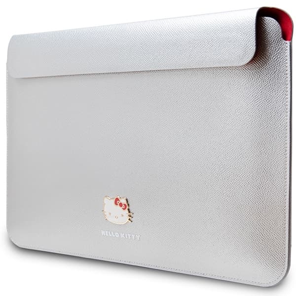 Hello Kitty Datorfodral 14" PU Metal Logo - Silver