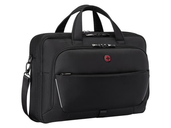 Wenger Meteor Brief 16" - 17" kannettava laukku, jossa on tablettilokero - musta