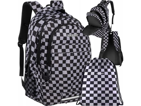 Kruzzel Ryggsäck 22L - rutmönstrad Kruzzel 24530