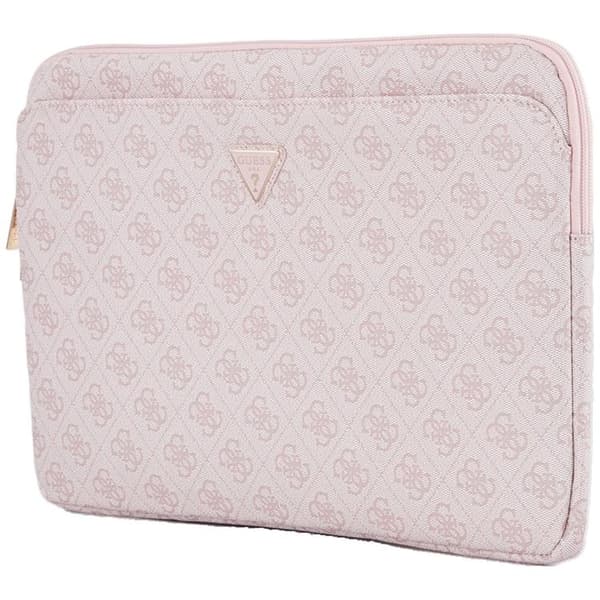 Guess Datorfodral 14" 4G Zipper Pocket Triangle Logo - Rosa