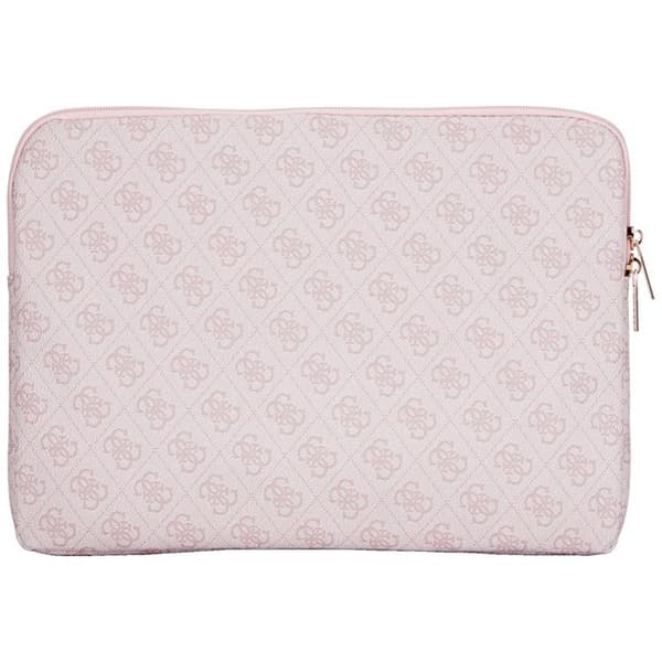 Guess Datorfodral 14" 4G Zipper Pocket Triangle Logo - Rosa