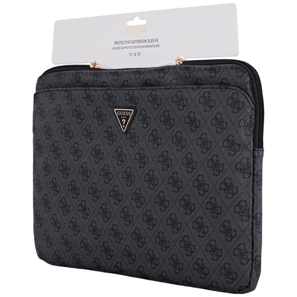 Guess Datorfodral 14" 4G Zipper Pocket Triangle Logo - Svart