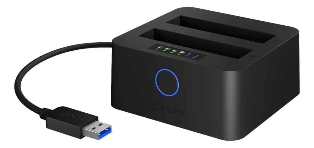 2-fach Docking- und Klonstation für 2,5" SATA HDD und SSD