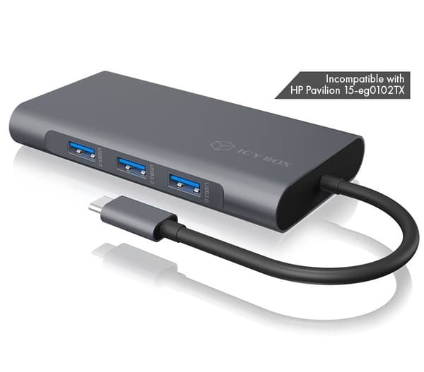 ICY BOX USB Type-C® notebook DockingStation with ten additional interfaces