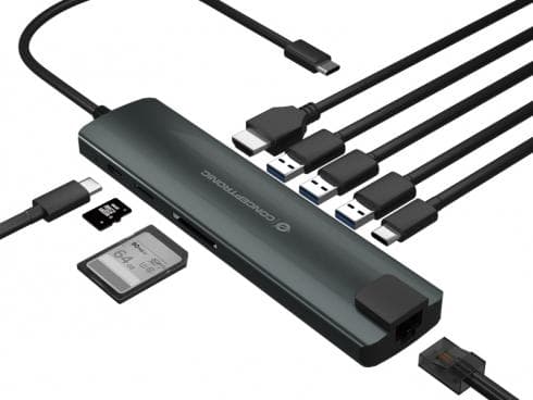 Conceptronic Adapter DONN06G Multifunktionell 9-i-1 USB-C-adapternav