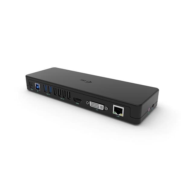 i-tec USB 3.0 / USB-C Dual Display -telakointiasema HDMI DVI + VGA - Kiinteä - USB 3.2 Gen 1 (3.1 Gen 1) Type-A - 3,5 mm - 10 100 1000 Mbit/s - Musta