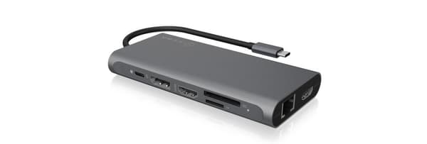 RaidSonic ICY BOX IB-DK4050-CPD - Telakointiasema - USB-C - 2 x HDMI, DP (IB-DK4050-CPD)