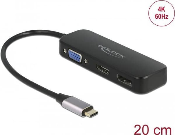 Delock - Dockingstation - USB-C / Thunderbolt 3 - VGA, HDMI, DP (64156)