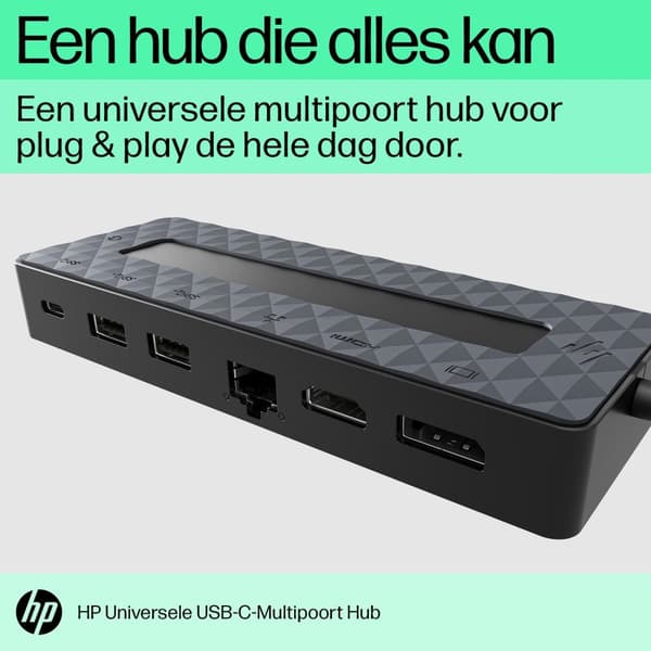 HP Universal USB-C Multiport Hub - dockningsstation - USB-C - HDMI, DP - för Victus by HP Laptop 15, EliteBook 655 G9, ENVY Laptop 16, Pro x360, ProBo