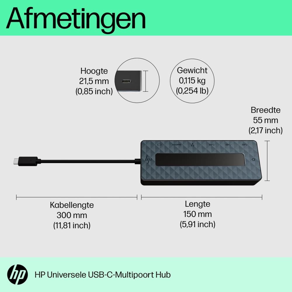 HP Universal USBC Multiport Hub dockingstation USBC HDMI, DP
