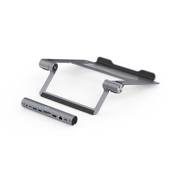 i-tec metal kølepude til notebooks (op til 15,6”) med USB-C dockingstation (strømforsyning 100 W) (C31METALDOCKPADPD)