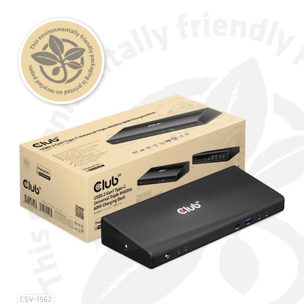 Club 3D Club3D 4K dockingstation USB3 TypC ->6xUSB3/DP/HDMI/LAN/Audio bl. detailhandel (CSV-1562)