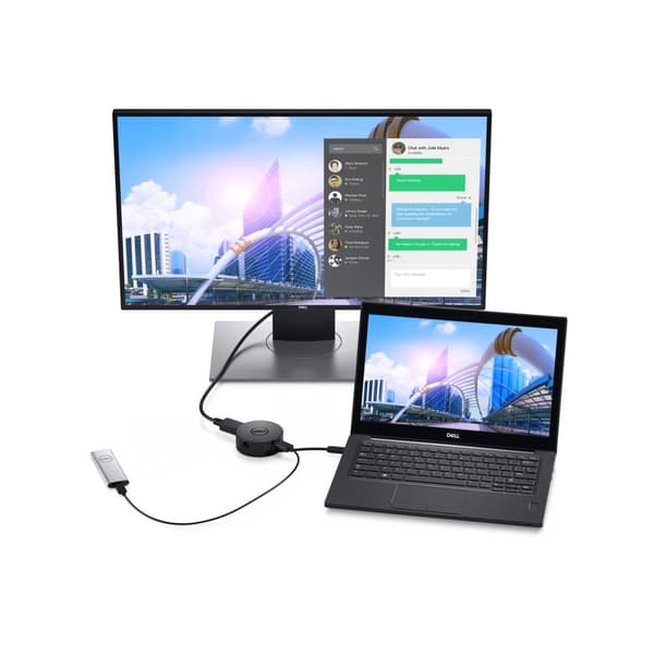 Dell Mobile Adapter DA300 - dockningsstation - USB-C - VGA - GigE - för Latitude 3301, 7310 2-in-1, Precision Mobile Workstation 3560, 55XX, 5750, 754