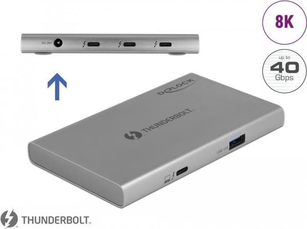 Delock - Hub - 3x Thunderbolt 4 + 1x USB 3.2 Gen 2 - Desktop