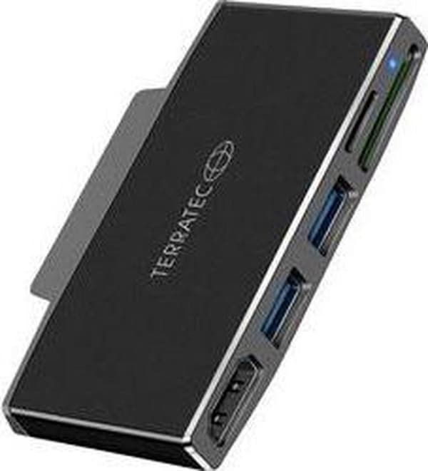 Terratec USB 2.0-adapter [1x USB-C-stik - 1x HDMI-stik, USB 3.2 1. Gen-stik C (USB 3.0), SD-kortstik, Micro SD-kortstik] CONNECT Go1