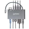 Pikkukuva 6 / 10: MANHATTAN Dokovací stanice USB-C HDMI, Mini DP, VGA, 3xUSB 3.0, USB-C PD-portti, RJ 45, kortinlukija, 3,5 mm