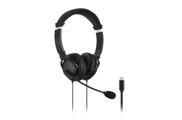 Kensington USB-C Hi-Fi hovedtelefoner med støjreducerende mikrofon - sort