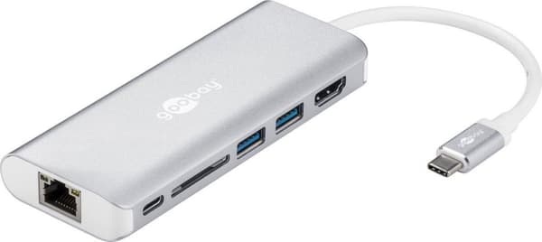 Goobay USB-C Premium Multiport docka - 0,15 meter