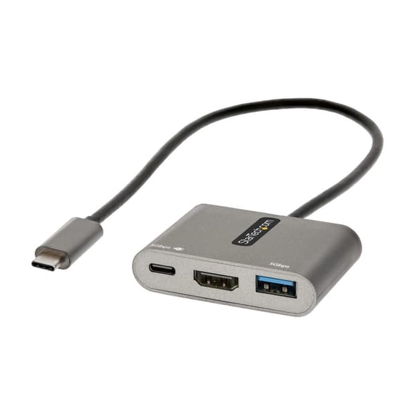 StarTech CDP2HDUACP2 kannettavan telakointiasema ja porttitoistin langallinen USB 3.2 Gen 1 (3.1 Gen 1) Type-C harmaa (CDP2HDUACP2)