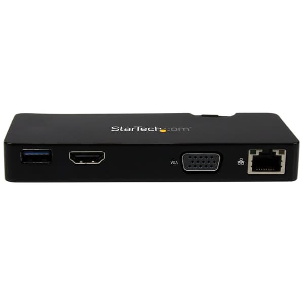 StarTech.com Universal USB3.0 Mini Dockningsstation för bärbar dator med - HDMI eller VGA, Gigabit Ethernet - USB-dockningsstation - GigE (USB3SMDOCKH