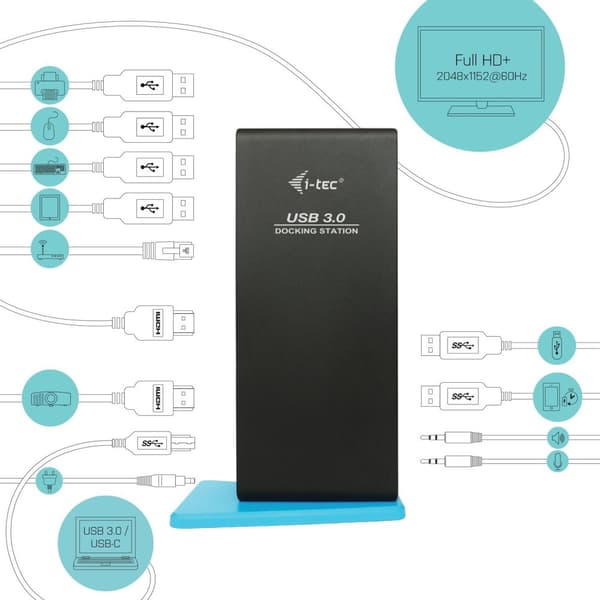 i-tec USB 3.0/USB-C Dual HDMI-dockingstation