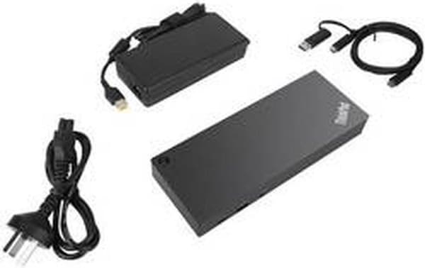 Lenovo 40AF0135EU bärbar dockningsstation/portreplikator Trådbunden Svart