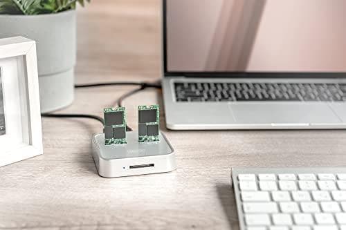 Digitus M.2 NVMe + M.2 SATA SSD-dockningsstation med SD Express-kortläsare, USB-C™