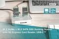 Miniatyrbild 2 av 6: Digitus M.2 NVMe + M.2 SATA SSD-dockningsstation med SD Express-kortläsare, USB-C™