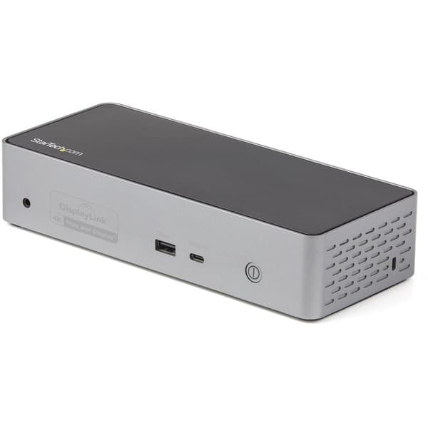StarTech.com USB-C Dock, 4K 60Hz Quad Monitor DisplayPort & HDMI, Universal USB C Dockingstation med 100W strømforsyningsopladning, USB Hub m/ 1x USB