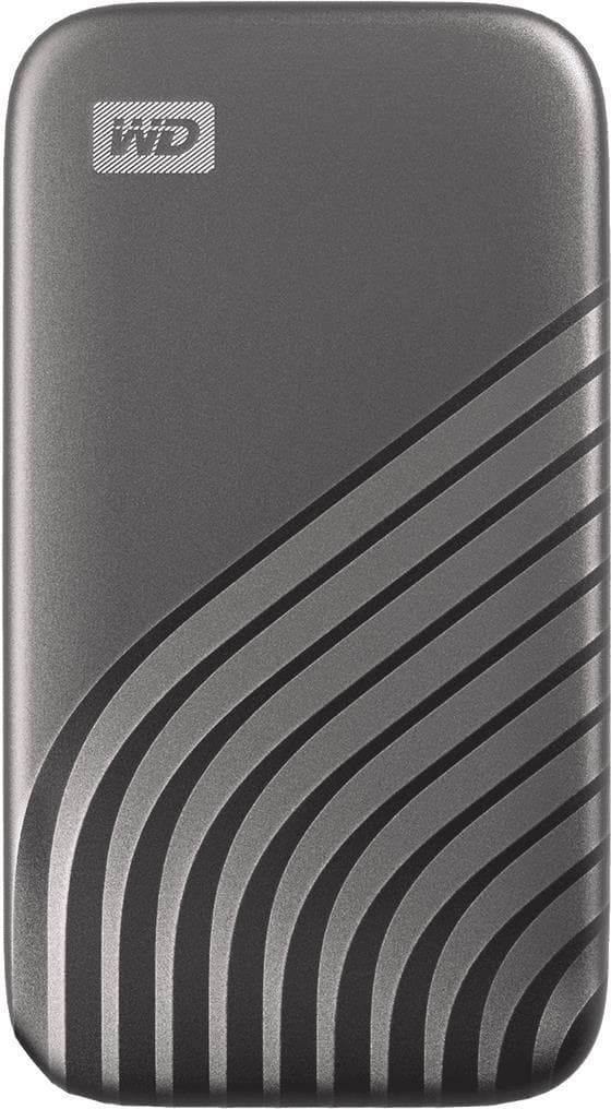 WD My Passport SSD WDBAGF0040BGY - SSD - krypterad - 4 TB - extern (bärbar) - USB 3.2 Gen 2 (USB-C-kontakt) - 256-bitars AES - grå