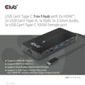 Miniatyrbild 4 av 11: Club 3D CSV-1595 - Dockningsstation - USB-C 3.2 Gen 1 - 2 x HDMI - GigE (CSV-1595)