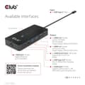 Miniatyrbild 7 av 11: Club 3D CSV-1595 - Dockningsstation - USB-C 3.2 Gen 1 - 2 x HDMI - GigE (CSV-1595)