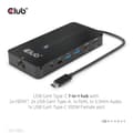Miniatyrbild 9 av 11: Club 3D CSV-1595 - Dockningsstation - USB-C 3.2 Gen 1 - 2 x HDMI - GigE (CSV-1595)