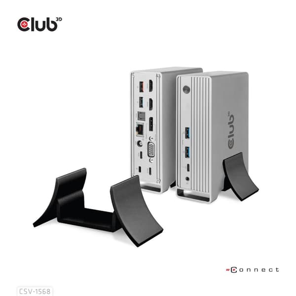 Club 3D - dockingstation - USB-C - VGA, 2 x HDMI, DP - GigE - 120 watt