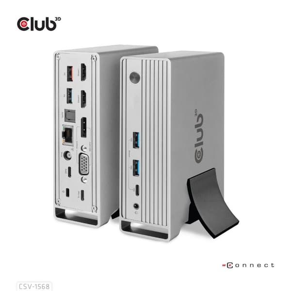 Club 3D - dockingstation - USB-C - VGA, 2 x HDMI, DP - GigE - 120 watt