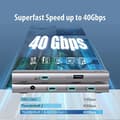Miniatyrbild 3 av 6: Edimax TD-405BP 5-i-1 minidockningsstation - Thunderbolt 4 - 100 Watt (TD-405BP)