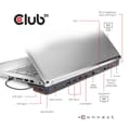 Miniatyrbild 3 av 8: Club3D USB Gen1 Type-C Triple Display Dynamic PD Laddningsdocka med 65 Watts laddare