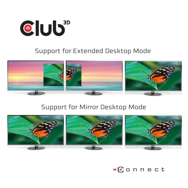 Club3D USB Gen1 Type-C Triple Display Dynamic PD Laddningsdocka med 65 Watts laddare