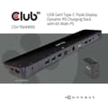Miniatyrbild 2 av 8: Club3D USB Gen1 Type-C Triple Display Dynamic PD Laddningsdocka med 65 Watts laddare