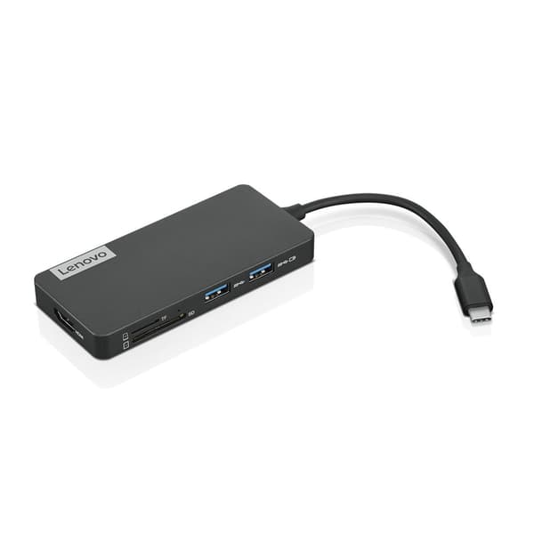 Lenovo USB-C 7-i-1 hub - dockingstation - USB-C - HDMI - til IdeaPad Slim 7 14ARE05, ThinkPad X13 Gen 2, Yoga Duet 7 13, Yoga Slim 7 Pro 14